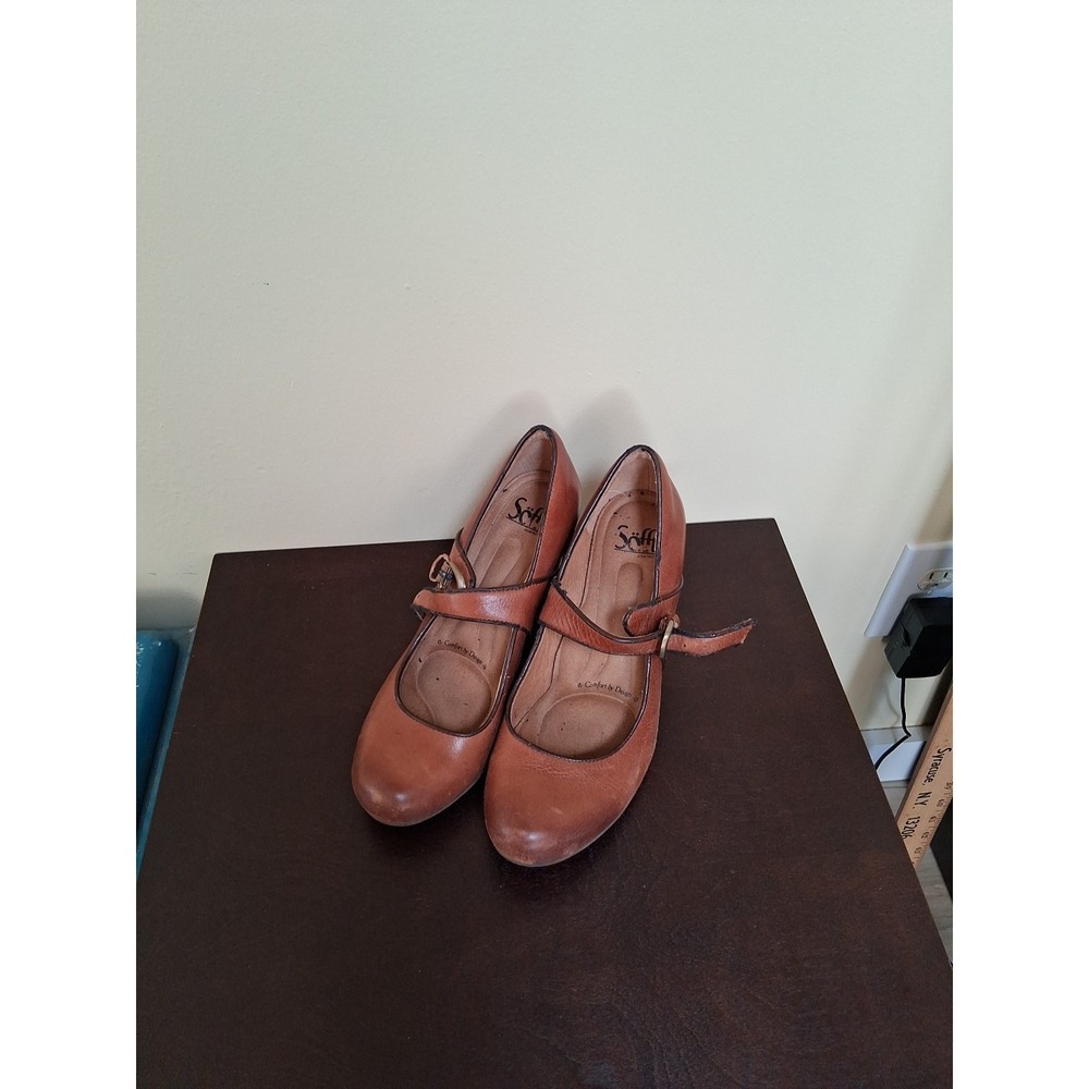 Sofft Leather Mary Jane Pump Heels - Miranda - Size 8 M - Brown